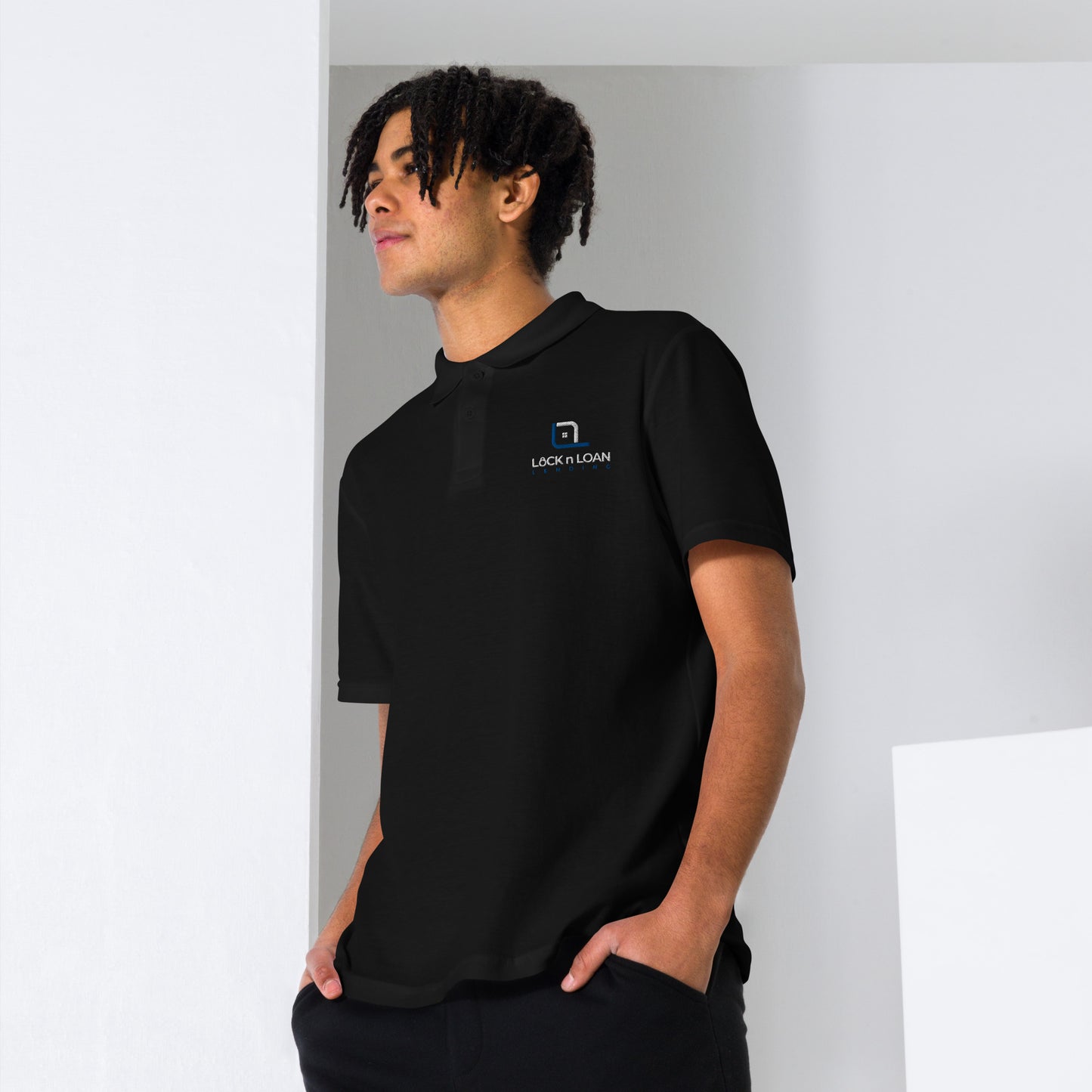 Lock n Loan - Black polo shirt