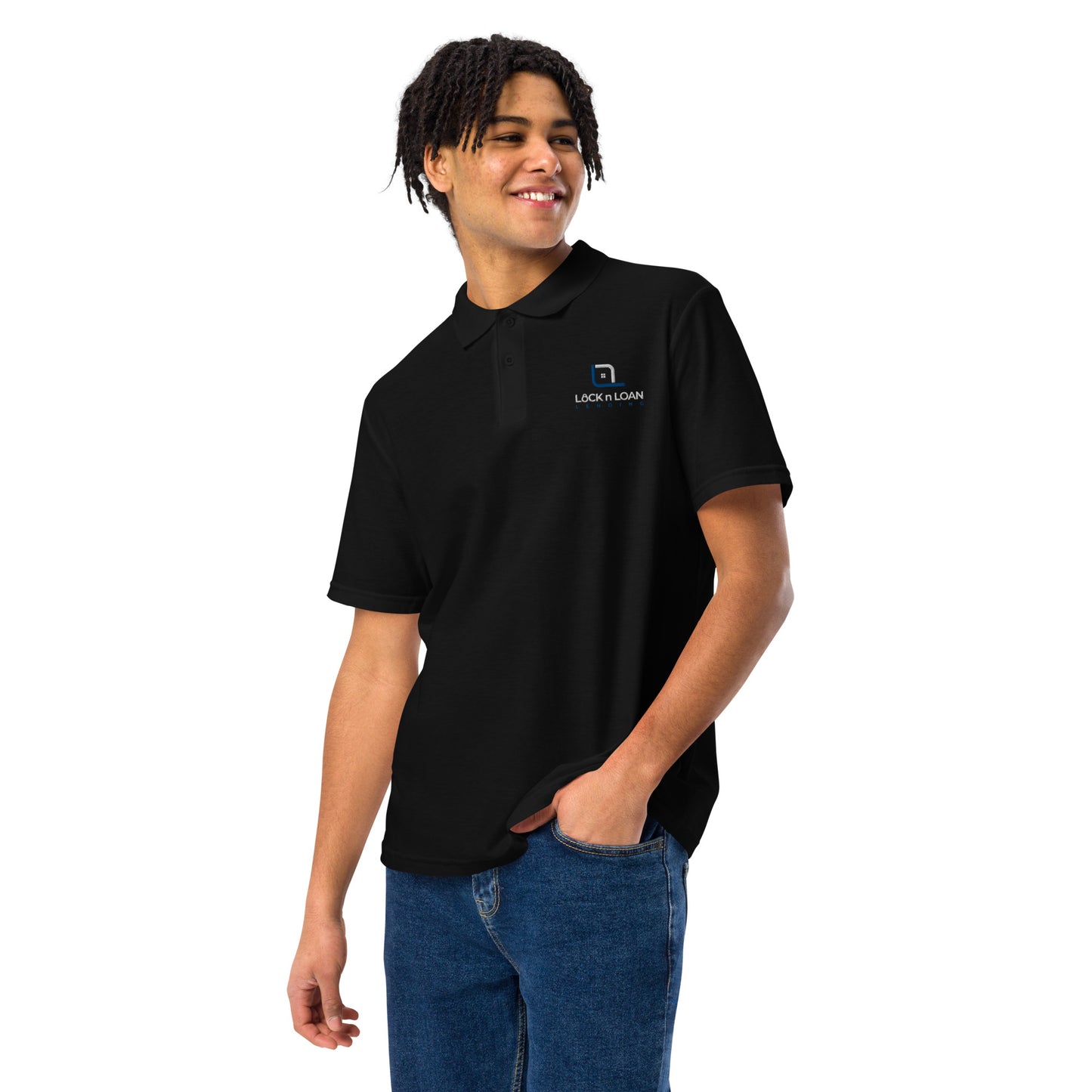 Lock n Loan - Black polo shirt